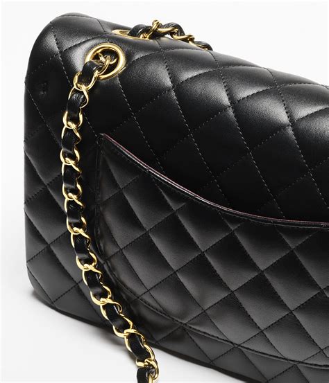 borsa classica painted lambskin argento e nero chanel|Borse Chanel in Pelle Nero .